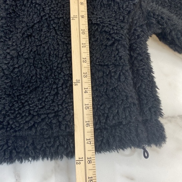 BDG Urban Outfitters Teddy Coat Jacket Women Small Black Zip Up Cropped Fuzzy - Picture 9 of 10
